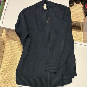 L.L. Bean Dark Blue Ribbed Sweater